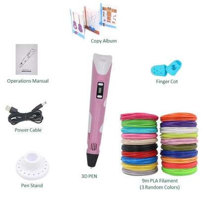 Creative 3D Art Pen Set - 100M of Colorful Filament