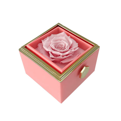 Rose and Heart Necklace Gift Set – Light Eternal Rose with Secret Love Pendant