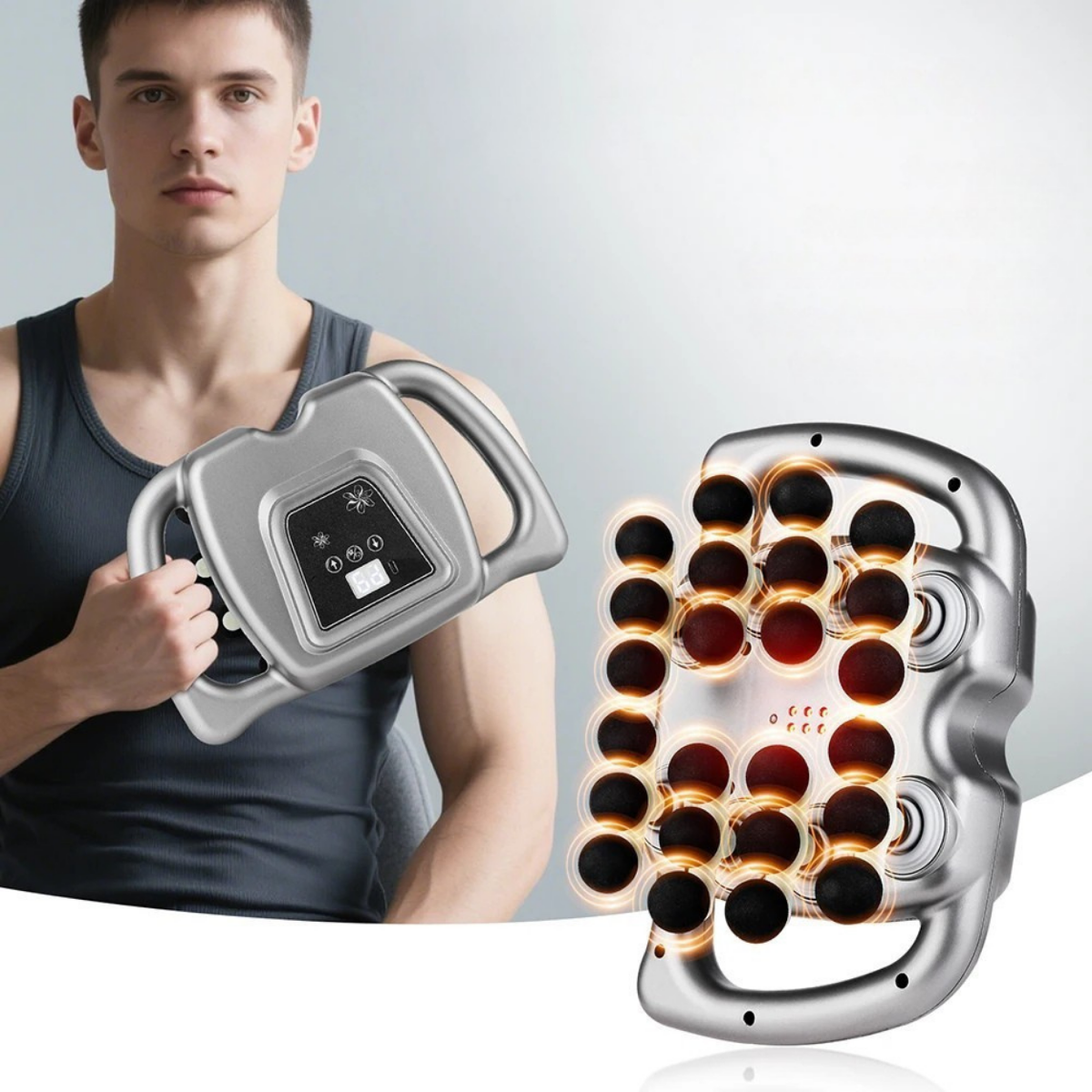 Massage Gun for Professionals Featuring 24 Massage Rollers