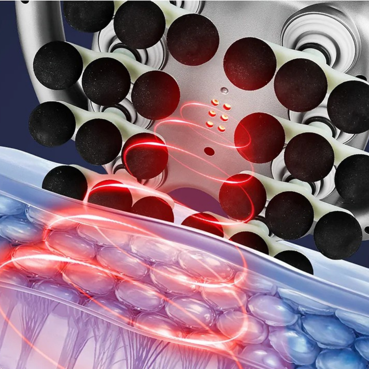 Massage Gun for Professionals Featuring 24 Massage Rollers