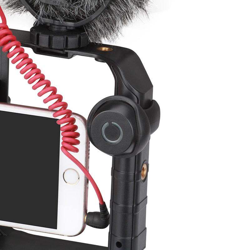 Smartphone Stabilizer with Cold Shoe Mounts – Professional Video Grip