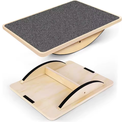 Non-Slip Surface Balance Board Made of Solid Wood