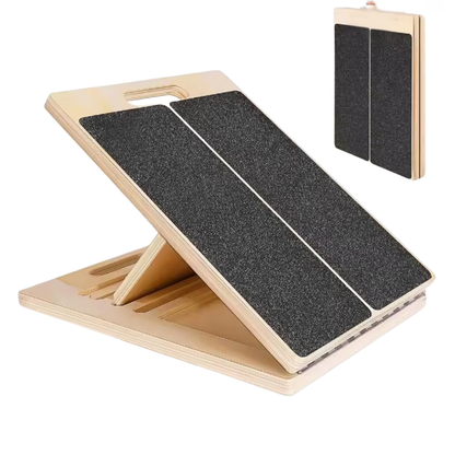 Wooden Incline Board for Stretching and Muscle Enhancement – Adjustable