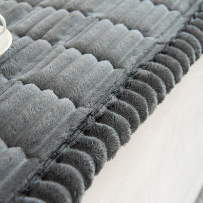 Soft Flannel Sofa Cover – Washable, Anti-Slip, Pleated Design