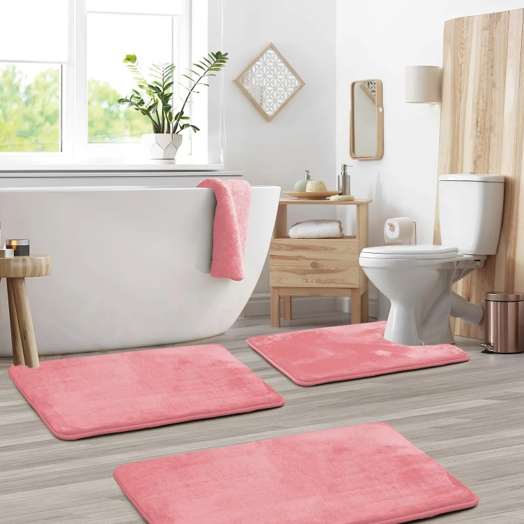 Non-Slip Bath Mat with Soft Memory Foam