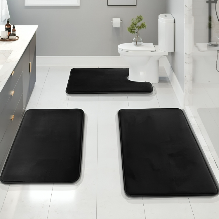 Non-Slip Bath Mat with Soft Memory Foam