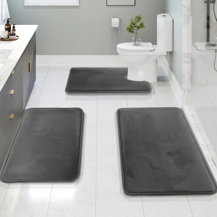 Non-Slip Bath Mat with Soft Memory Foam