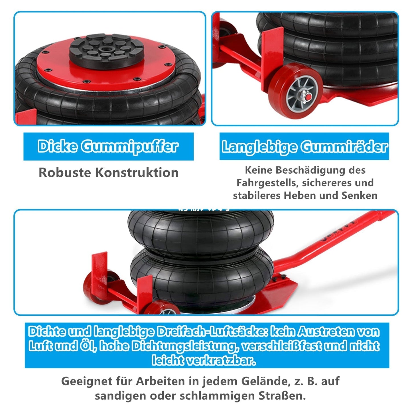 Triple Bag Airjack - 3T Pneumatic Lift Tool
