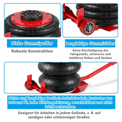 Triple Bag Airjack - 3T Pneumatic Lift Tool