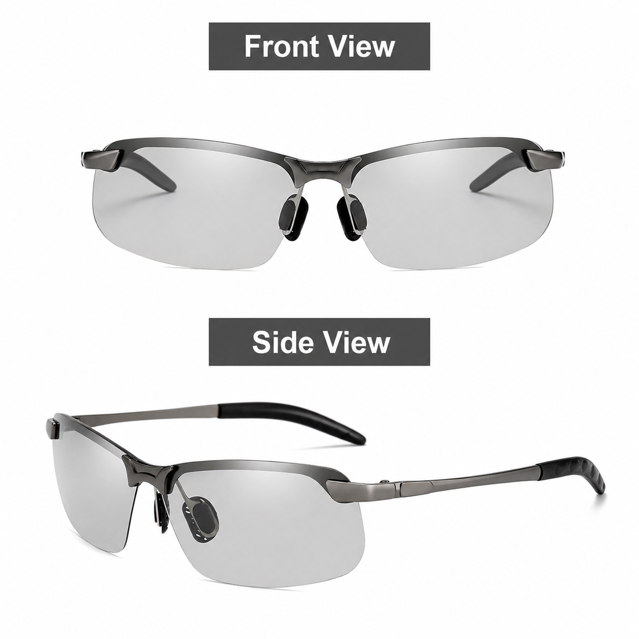 Adaptive Sports Sunglasses | UV400 Protection | Semi-Rimless Design