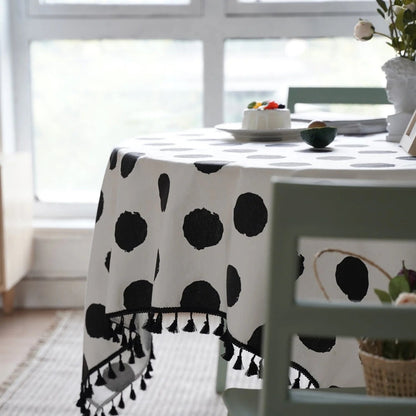 Chic Dot Tassel Table Cover for Every Occasion