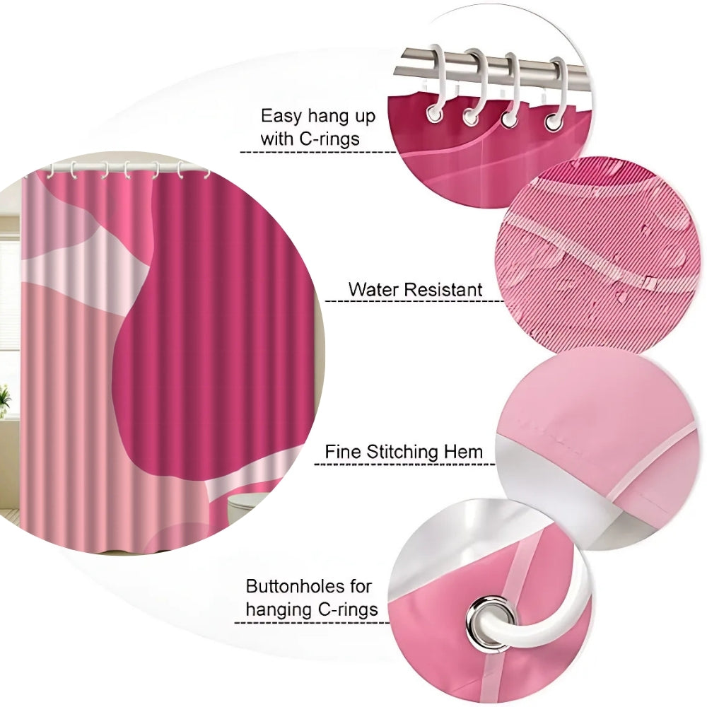 Vibrant Pink Shower Curtain for a Stylish Bathroom