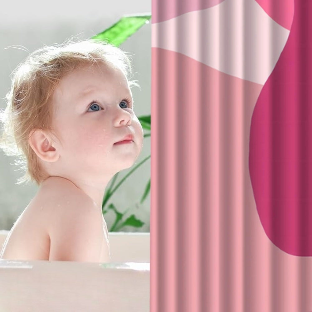 Vibrant Pink Shower Curtain for a Stylish Bathroom