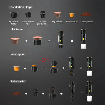 On-the-Go Espresso Wizard: Your 3-in-1 Coffee Companion