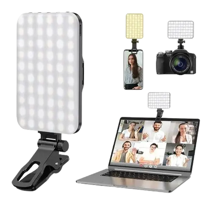 Compact LED Selfie Light for Phones and Laptops