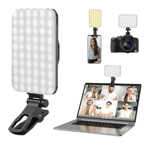 Compact LED Selfie Light for Phones and Laptops