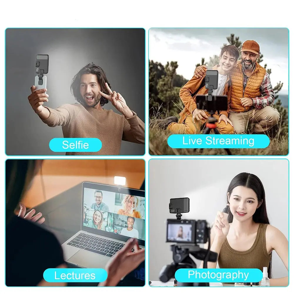 Compact LED Selfie Light for Phones and Laptops