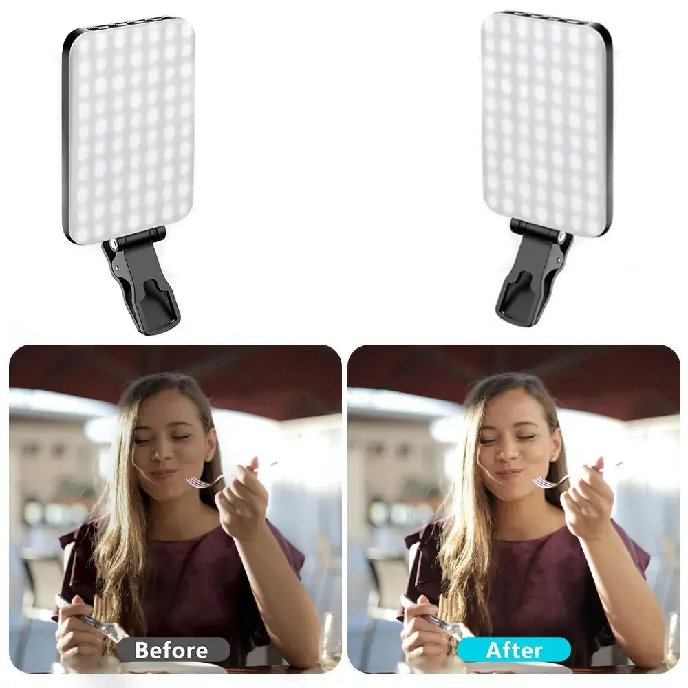 Compact LED Selfie Light for Phones and Laptops