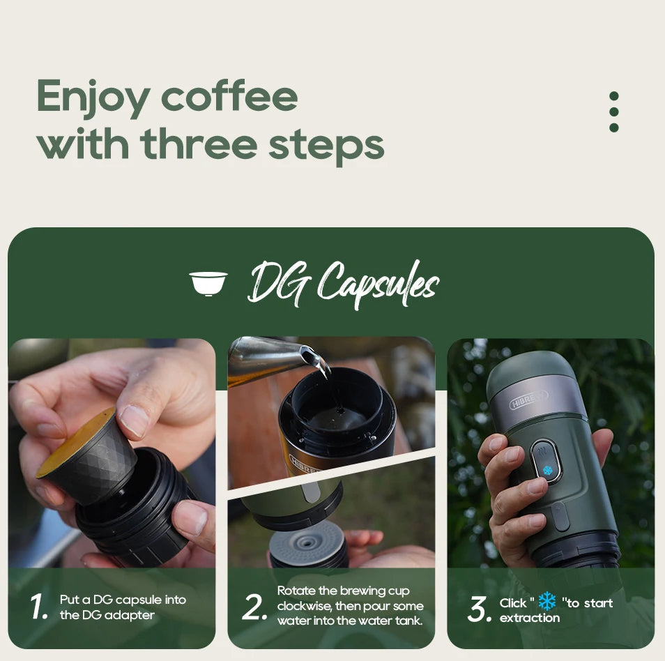 Wireless 15-Bar Coffee Maker – Portable Espresso Machine for Nespresso, Dolce Gusto & Ground Coffee – Brew Hot or Cold Anywhere