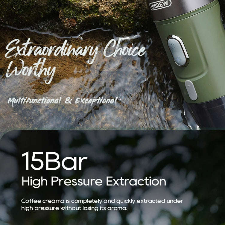 Wireless 15-Bar Coffee Maker – Portable Espresso Machine for Nespresso, Dolce Gusto & Ground Coffee – Brew Hot or Cold Anywhere