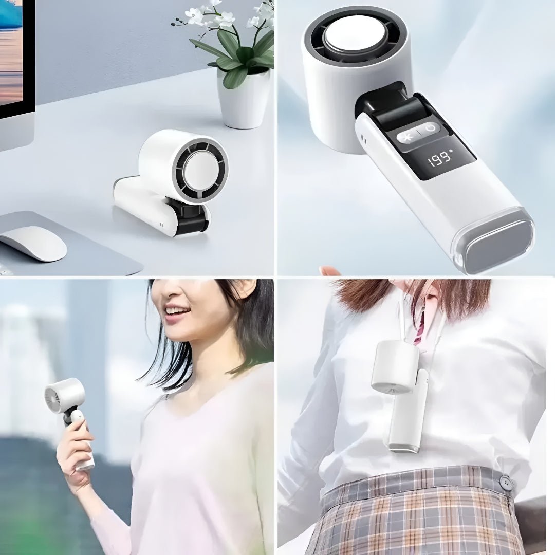 Compact Handheld Fan with Smart Digital Interface