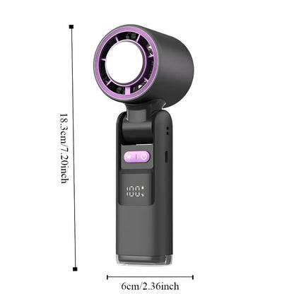 Compact Handheld Fan with Smart Digital Interface