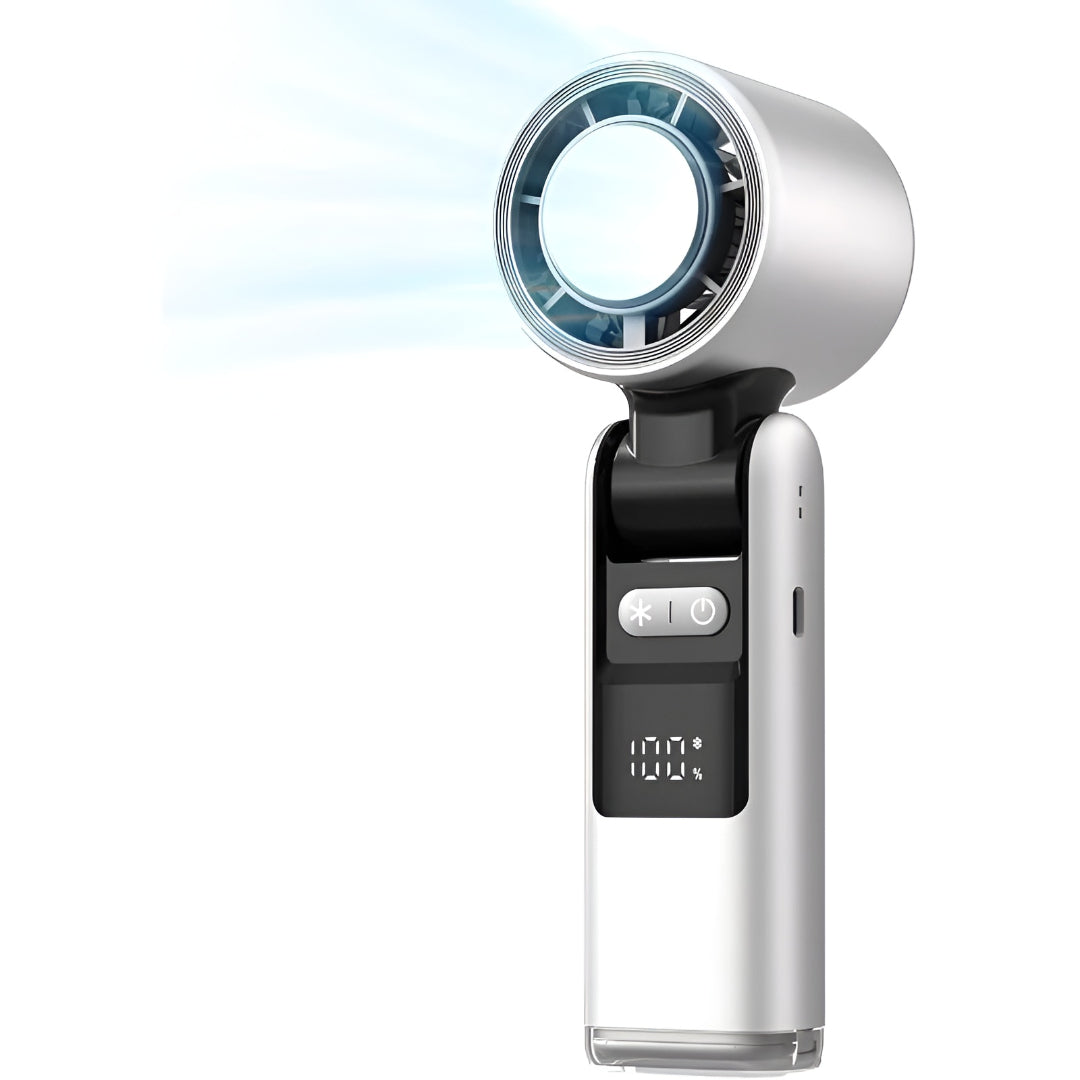 Compact Handheld Fan with Smart Digital Interface