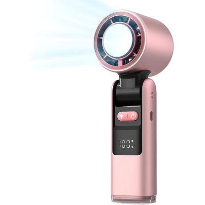 Compact Rechargeable Handheld Cooling Fan with LED Display