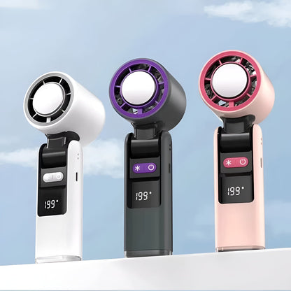 Compact Handheld Fan with Smart Digital Interface