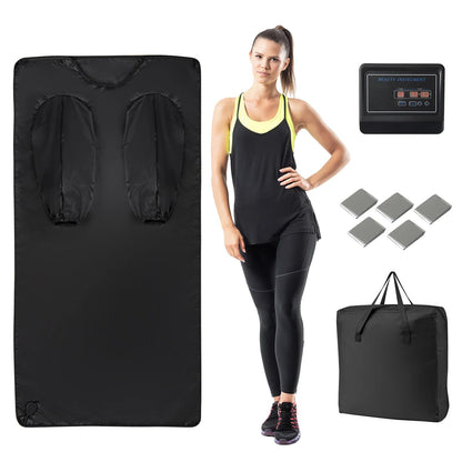 Foldable Waterproof Infrared Sauna Blanket 36 x 76 in | 6 Heat Settings, 86–176°F, Timer 1–60 Minutes, Armholes