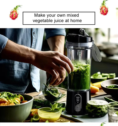 USB Rechargeable Smoothie Maker - Portable Blender with 4000mAh Battery