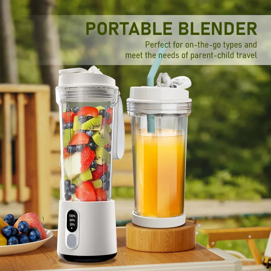 USB Rechargeable Smoothie Maker - Portable Blender with 4000mAh Battery