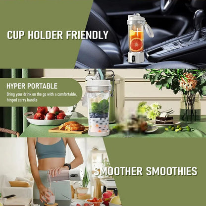 USB Rechargeable Smoothie Maker - Portable Blender with 4000mAh Battery