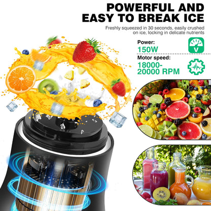 Rechargeable Portable Blender with 6 Blades – 600ML Ice-Crushing