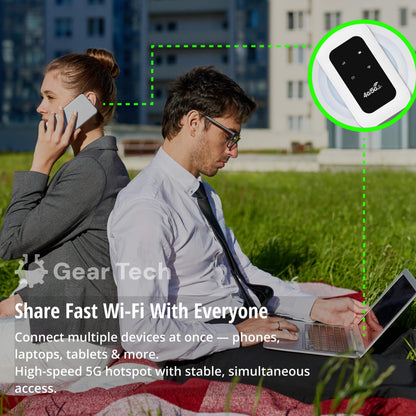 Portable 5G Wi-Fi Router for Secure High-Speed Connections at Home and Travel