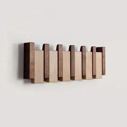 Elegant Wall-Mounted Coat Rack with Retractable Hooks