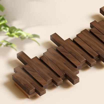 Wooden Coat Rack with Folding Hooks – Entryway Wall Organizer