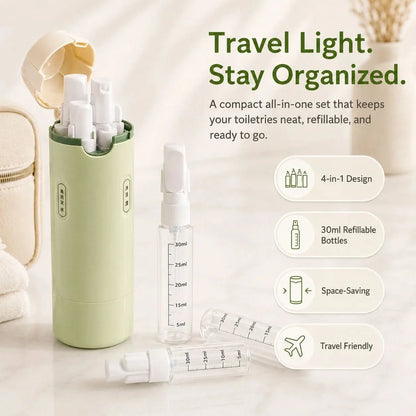 4-in-1 Travel Bottle for Easy Pouring and Dispensing