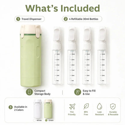 4-in-1 Travel Bottle for Easy Pouring and Dispensing