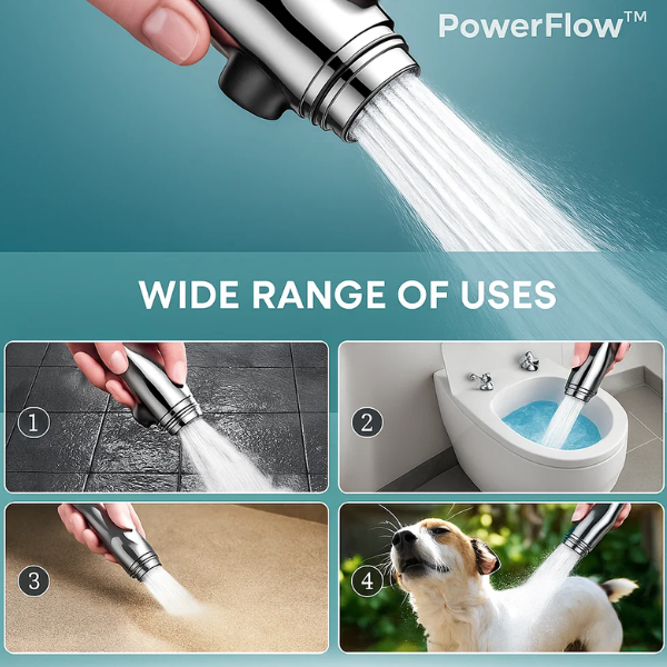 Shower Head with 9-Layer Filtration and Turbo Boost Technology