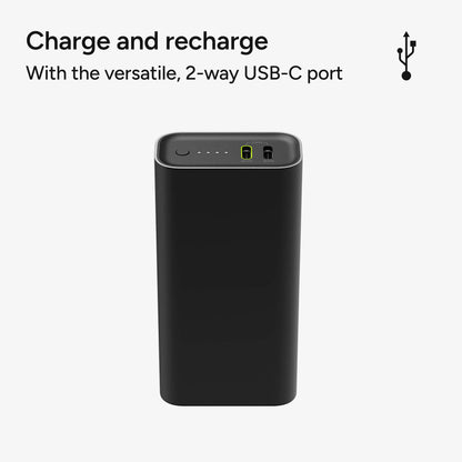 Compact 10000 mAh Fast Charge Power Bank with Dual USB-C Ports