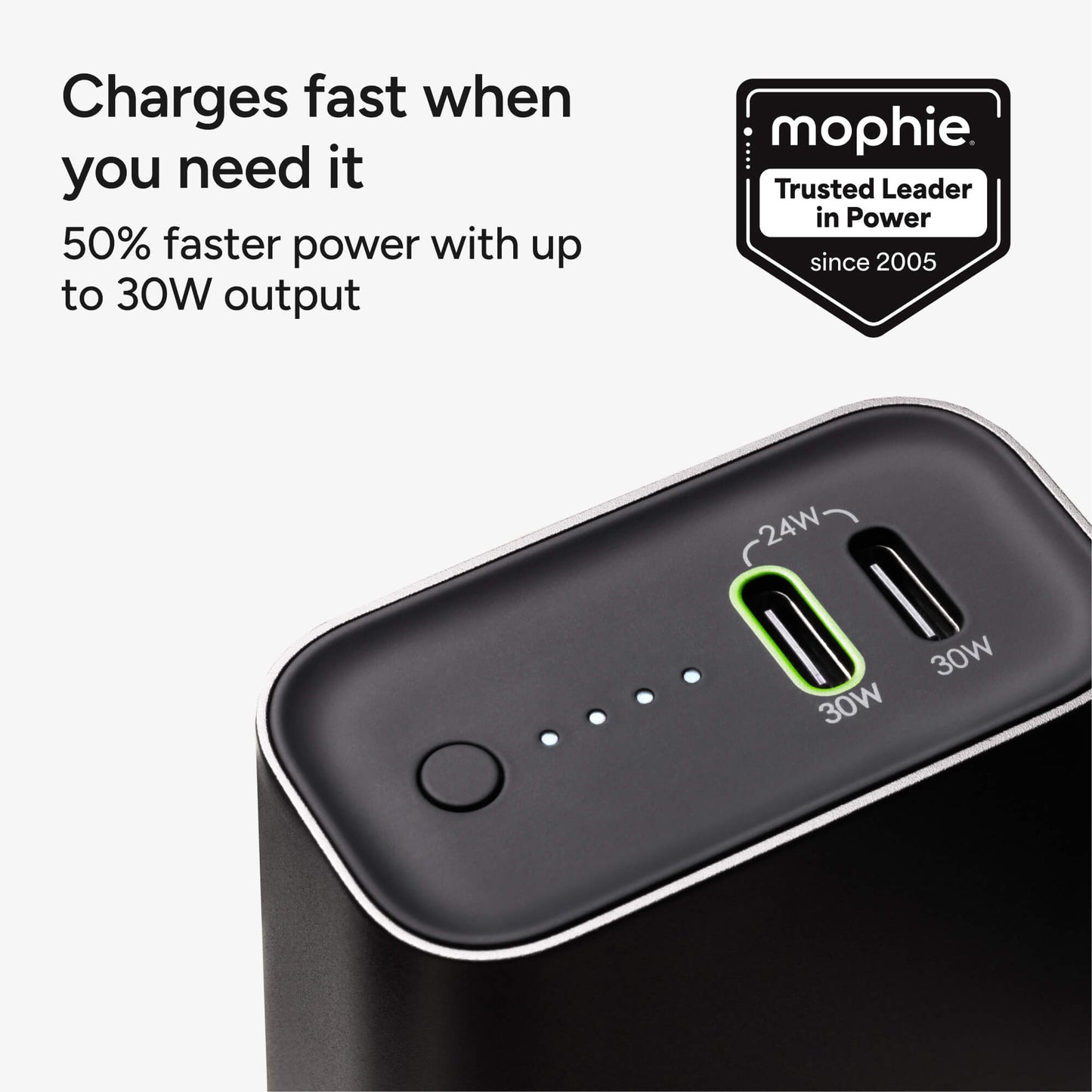 Compact 10000 mAh Fast Charge Power Bank with Dual USB-C Ports