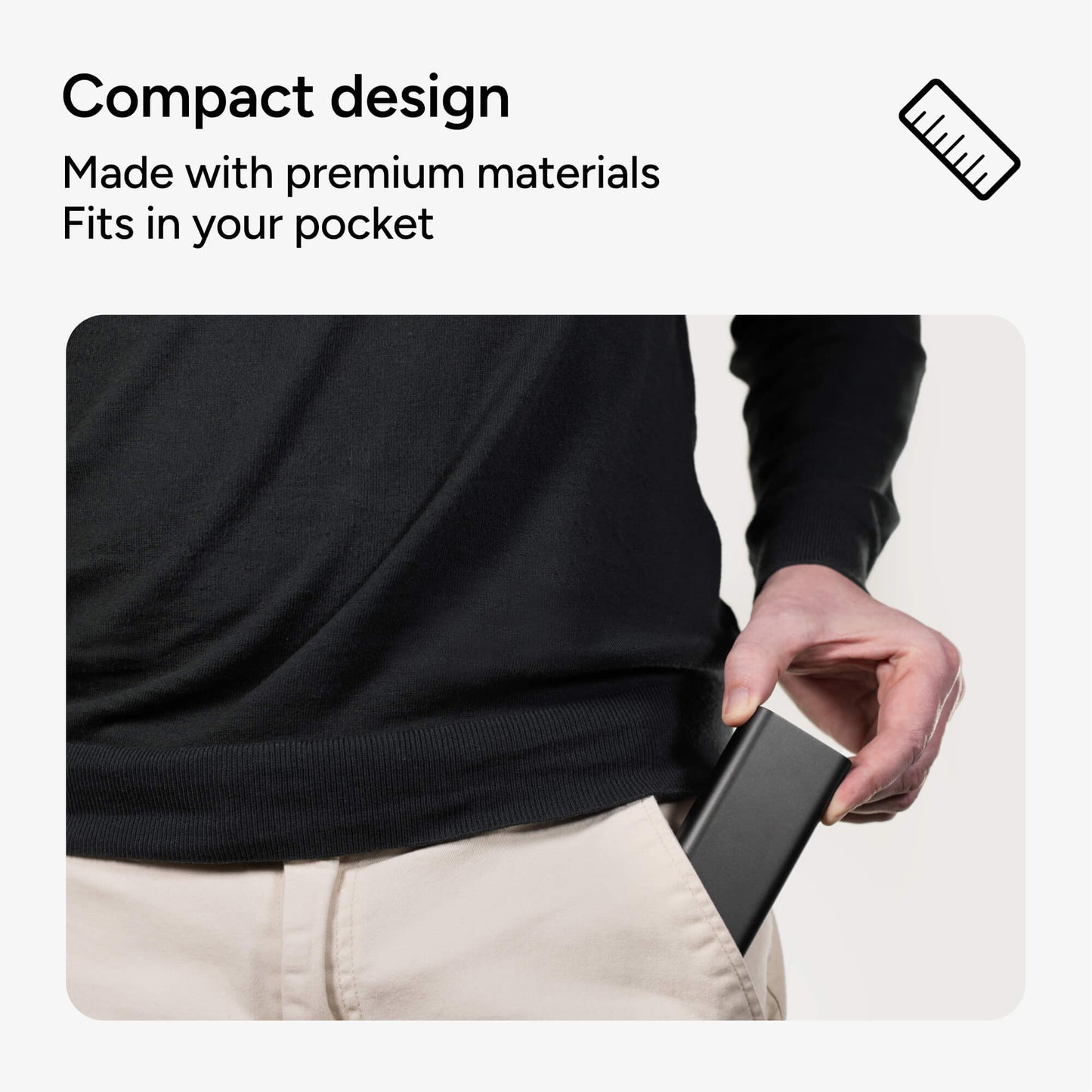Compact 10000 mAh Fast Charge Power Bank with Dual USB-C Ports