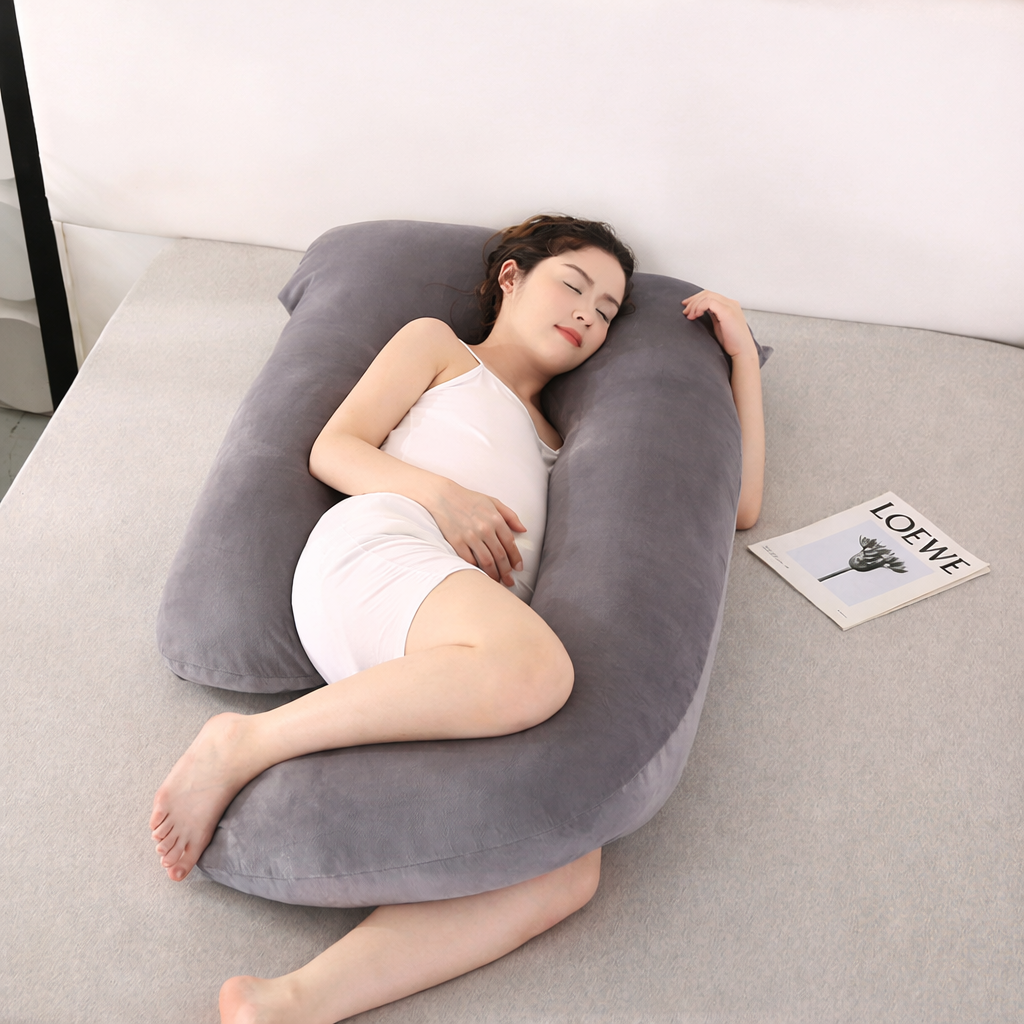 Full Body Maternity Sleeping Cushion - U Shape Pregnancy Pillow