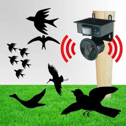 Weatherproof Solar Bird Deterrent with PIR Motion Sensor and Natural Sounds