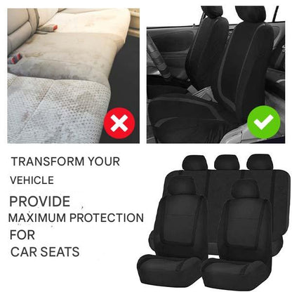 9-Piece Universal Car Seat Cover Set – Breathable and Washable