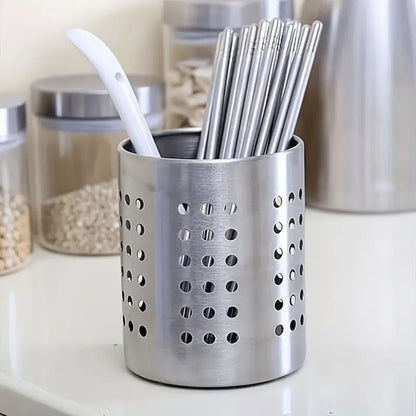 Chic Stainless Steel Kitchen Utensil Organizer