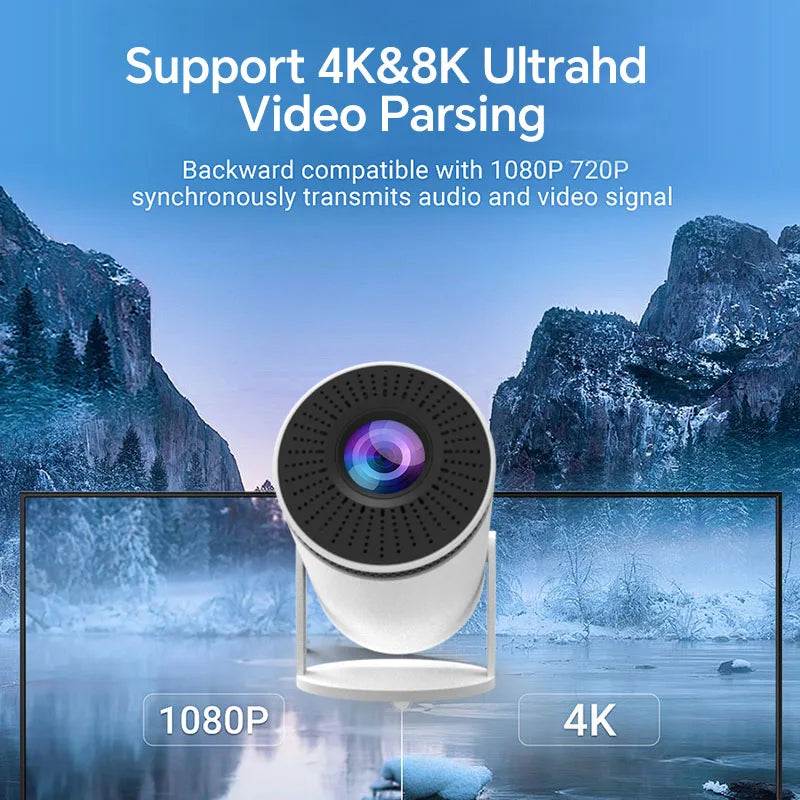 Portable Mini Projector with Android 12 - 130 Inch Vision Display