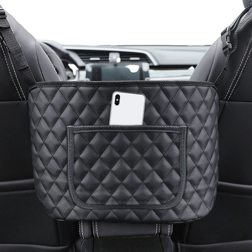 Interior Car Seat Handbag Holder in PU Leather