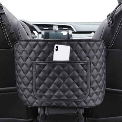 Interior Car Seat Handbag Holder in PU Leather